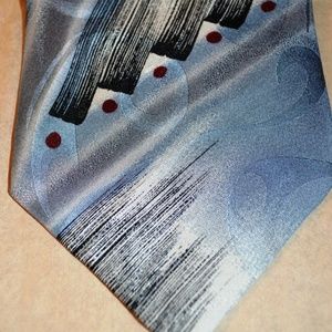 Louis Feraud Silk Necktie Modern Art Motif